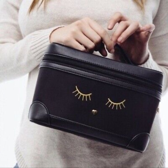 New Vegan Leather Cat Makeup Bag Duo - Picture 2 of 11